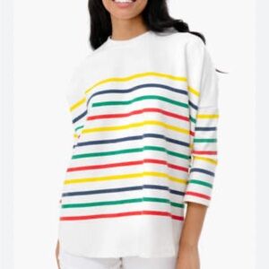 Tuckernuck Pomander Place Discontinued Evie Rainbow Striped Long Sleeve Top